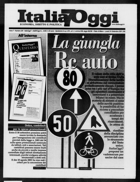 Italia oggi : quotidiano di economia finanza e politica